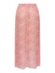 JDY Orange Disty Print Floaty Maxi Skirt - Image 7 of 7