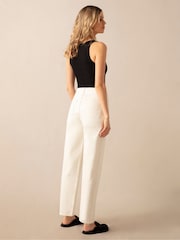 Ro&Zo Cream 100% Cotton Straight Jeans - Image 2 of 6