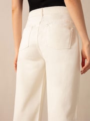 Ro&Zo Cream 100% Cotton Straight Jeans - Image 5 of 6