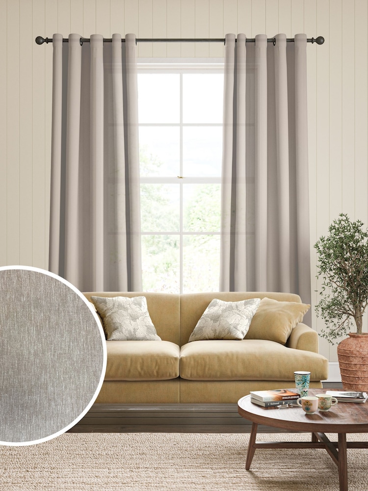 William Morris At Home Linen Waltham Sheer Made To Measure Curtains - Image 1 of 5 William Morris At Home Linen Waltham Sheer Made To Measure Curtains - Image 1 of 5