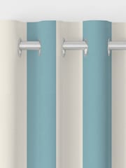 Laura Ashley Seaspray Blue Lille Stripe Made to Measure 100% Cotton Curtains - Image 5 of 6