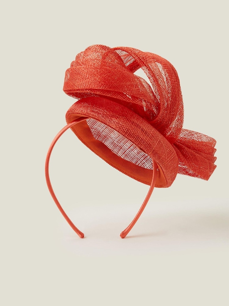 Accessorize Orange Peggy Pill Box Fascinator - Image 1 of 4
