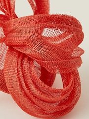 Accessorize Orange Peggy Pill Box Fascinator - Image 3 of 4