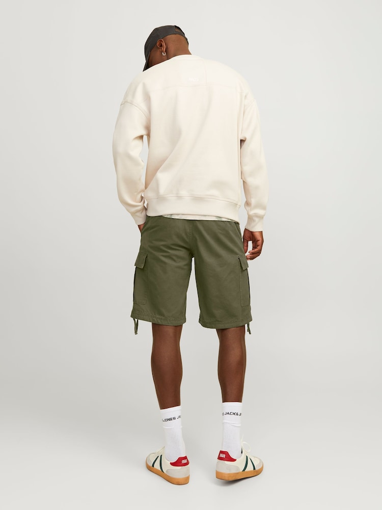 Зеленый - JACK & JONES 100% Cotton Cargo Shorts - Изображение 2 из 7