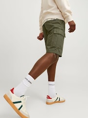 Зеленый - JACK & JONES 100% Cotton Cargo Shorts - Изображение 4 из 7