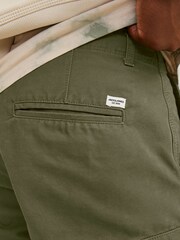 Зеленый - JACK & JONES 100% Cotton Cargo Shorts - Изображение 6 из 7