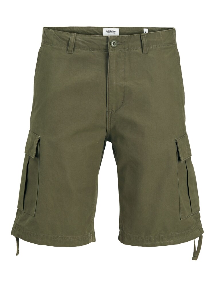 Зеленый - JACK & JONES 100% Cotton Cargo Shorts - Изображение 7 из 7