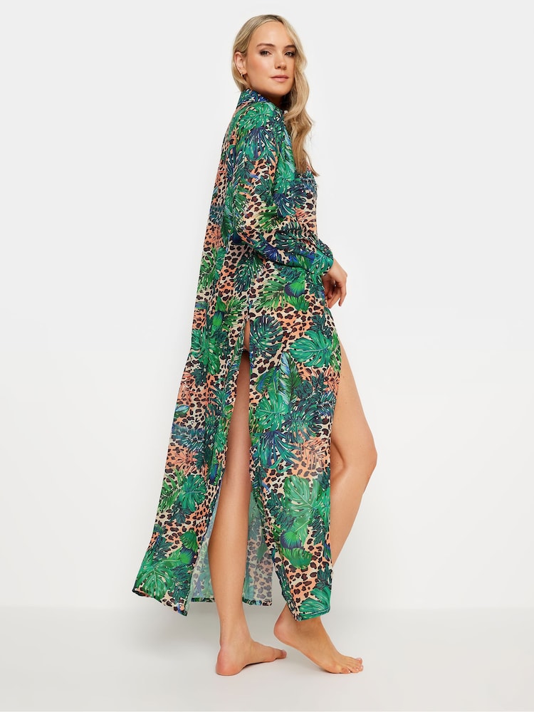 Long Tall Sally Tropical Animal Longline Shirt Cover-Up - Bild 2 von 6 Long Tall Sally Tropical Animal Longline Shirt Cover-Up - Bild 2 von 6