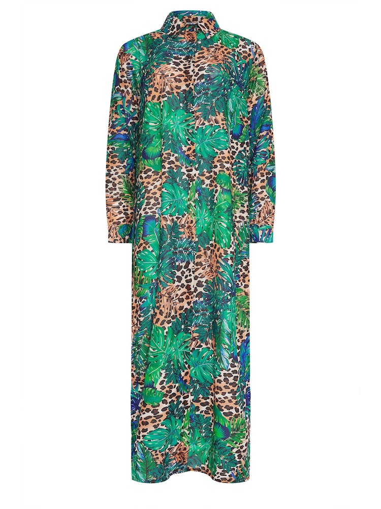 Long Tall Sally Tropical Animal Longline Shirt Cover-Up - Bild 6 von 6 Long Tall Sally Tropical Animal Longline Shirt Cover-Up - Bild 6 von 6