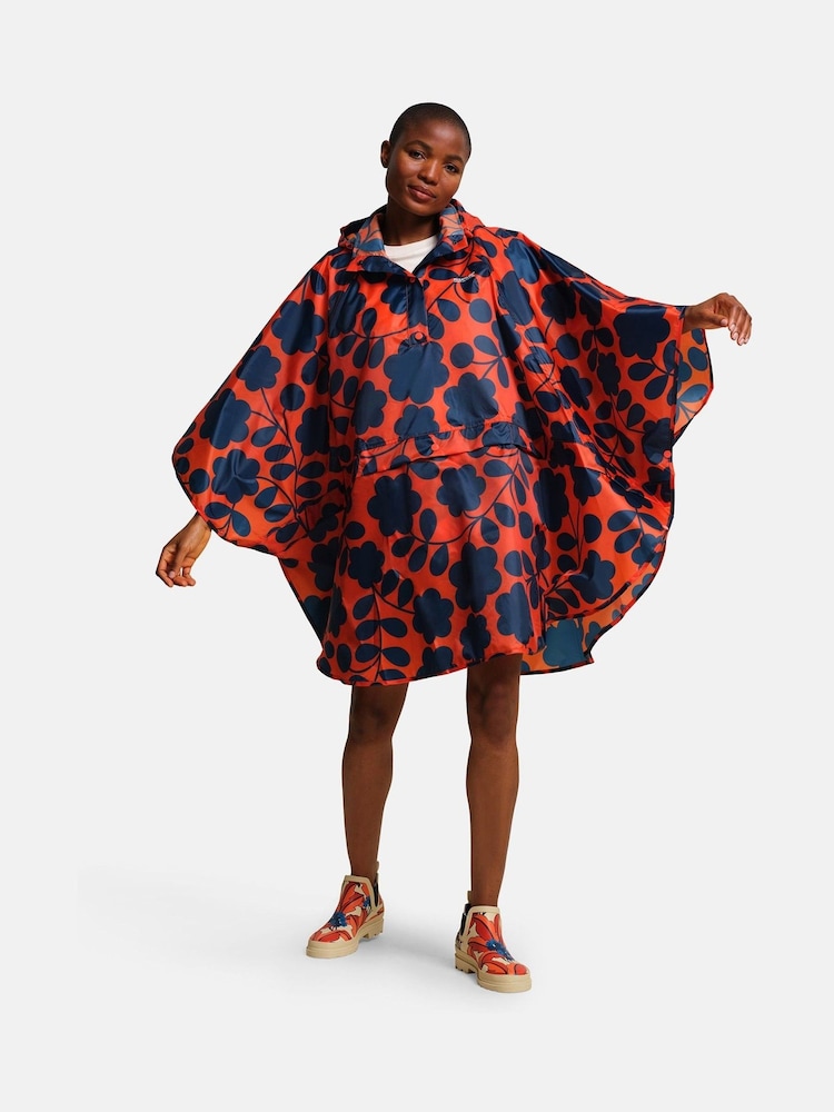 Regatta Orange Orla Kiely Waterproof Festival Poncho - Image 1 of 7