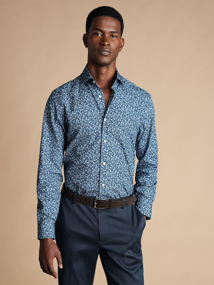 Charles Tyrwhitt Slim Fit Liberty Fabric Floral Print 100% Cotton Shirt - Bild 1 von 6
