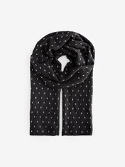 Foil Plisse Black Lightweight Scarf - Image 4 of 6