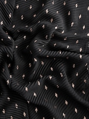Foil Plisse Black Lightweight Scarf - Image 5 of 6