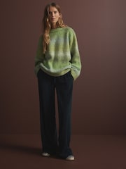 Green Boucle Knitted Crew Neck Jumper - Image 2 of 8