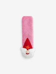 Pink Christmas Gonk Chunky Slipper Socks 1 Pack - Image 3 of 3