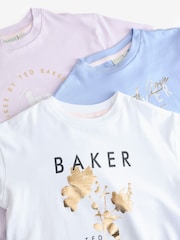 Baker By Ted Baker Oversized Graphic 100% Cotton T-Shirts 3 Pack - Bild 6 von 7