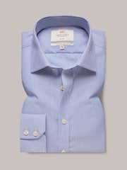 Hawes & Curtis Slim Blue Non-Iron Fine Stripe 100% Cotton Shirt - Image 1 of 3