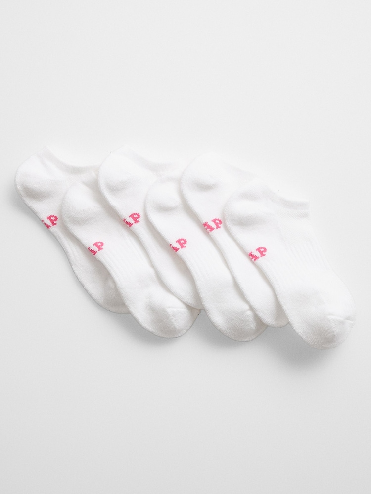 Gap White Kids 3 Pack Logo Trainer Socks - Image 1 of 1 Gap White Kids 3 Pack Logo Trainer Socks - Image 1 of 1