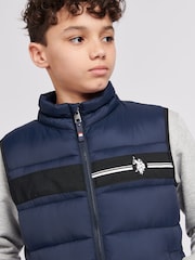 U.S. Polo Assn. Blue Boys 3D Tape Gilet - Image 2 of 9