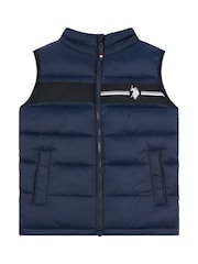 U.S. Polo Assn. Blue Boys 3D Tape Gilet - Image 7 of 9