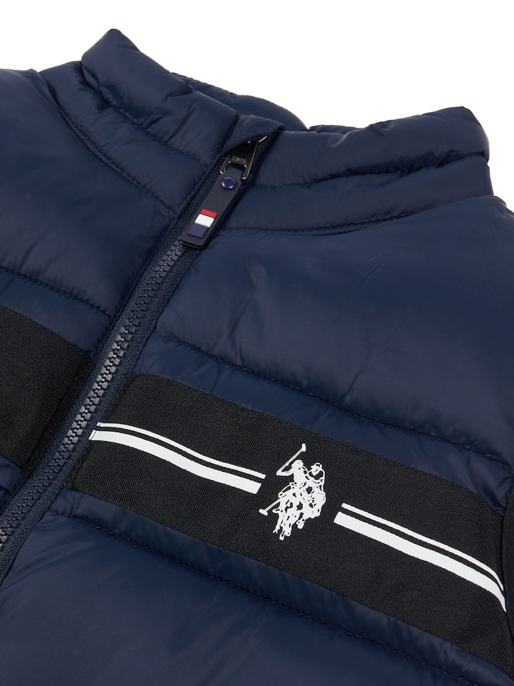 U.S. Polo Assn. Blue Boys 3D Tape Gilet - Image 9 of 9