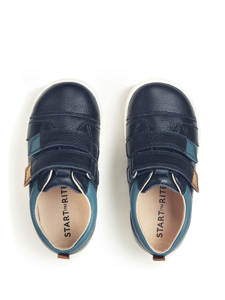 Start Rite Playhouse Leather Rip Tape Trainer Shoes - Image 5 of 5