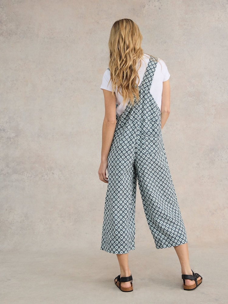 White Stuff Multi Viola 100% Linen Dungarees - Image 2 of 7 White Stuff Multi Viola 100% Linen Dungarees - Image 2 of 7