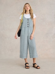 White Stuff Multi Viola 100% Linen Dungarees - Image 3 of 7