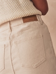 NOISY MAY Cream Mini Denim Skirt - Image 4 of 6