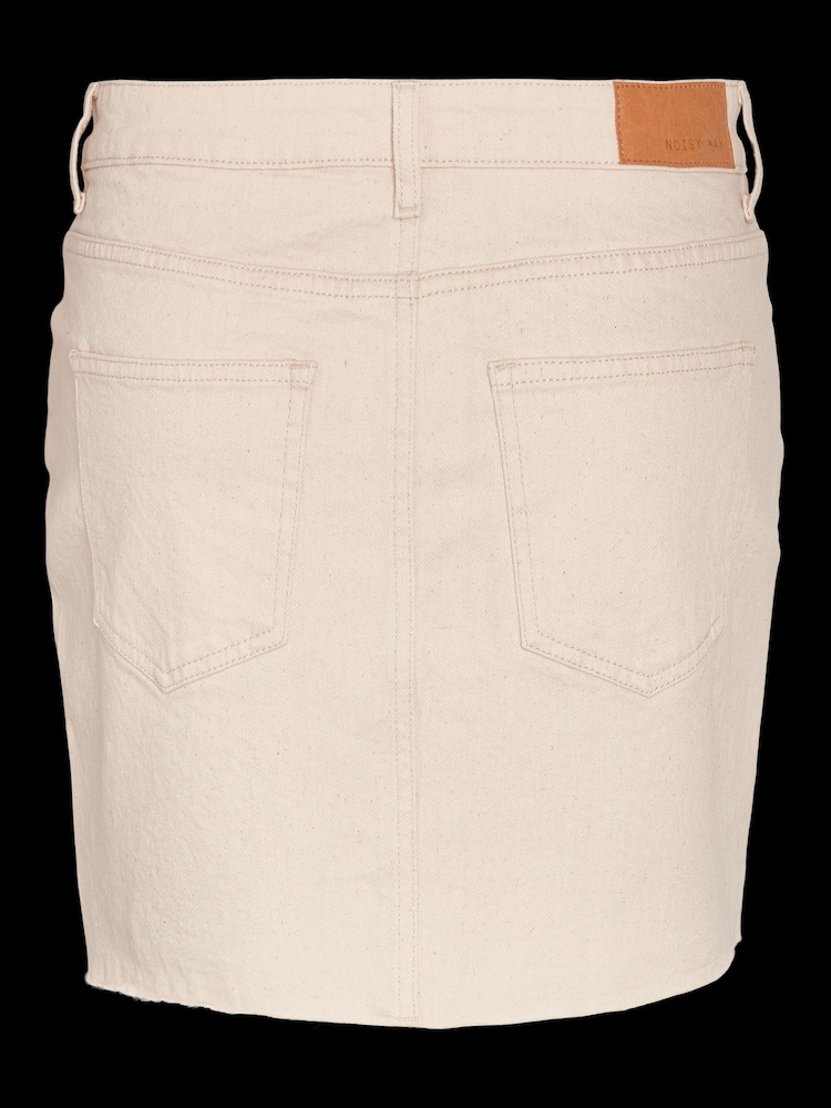 NOISY MAY Cream Mini Denim Skirt - Image 6 of 6 NOISY MAY Cream Mini Denim Skirt - Image 6 of 6