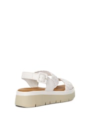 Dune London White Lorris Woven Strap Soft Volu Sandals - Image 3 of 5