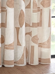 HÖEM Clay Carro Abstract Geometric Eyelet 100% Cotton Curtains - Image 4 of 5