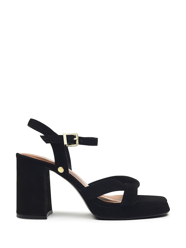 Radley London Archer Street Crossover Platform Black Heels - Image 1 of 3