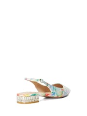 Dune London Multi Printed Hillie Slingbacks - Image 4 of 6
