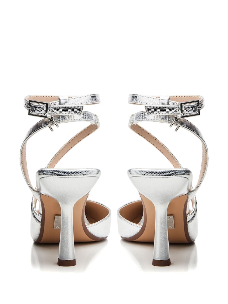 Argent - Moda in Pelle Chaussures pointues à talons chaton cyana dorées - Image 3 of 4