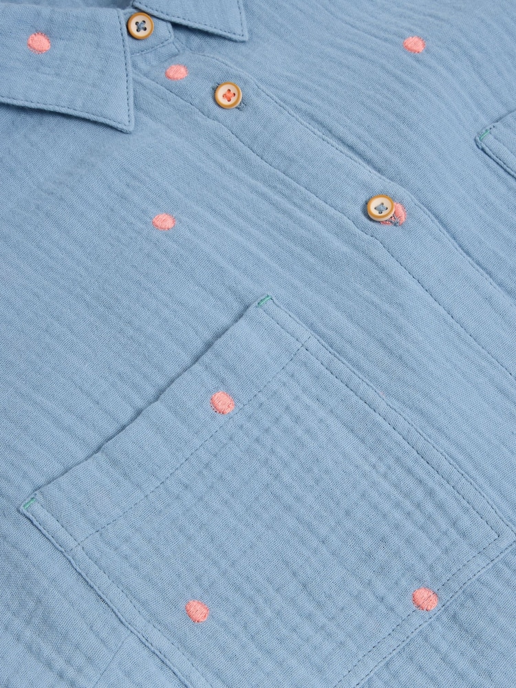 White Stuff Blue 100% Cotton Emma Double Cloth Shirt - Image 7 of 7 White Stuff Blue 100% Cotton Emma Double Cloth Shirt - Image 7 of 7