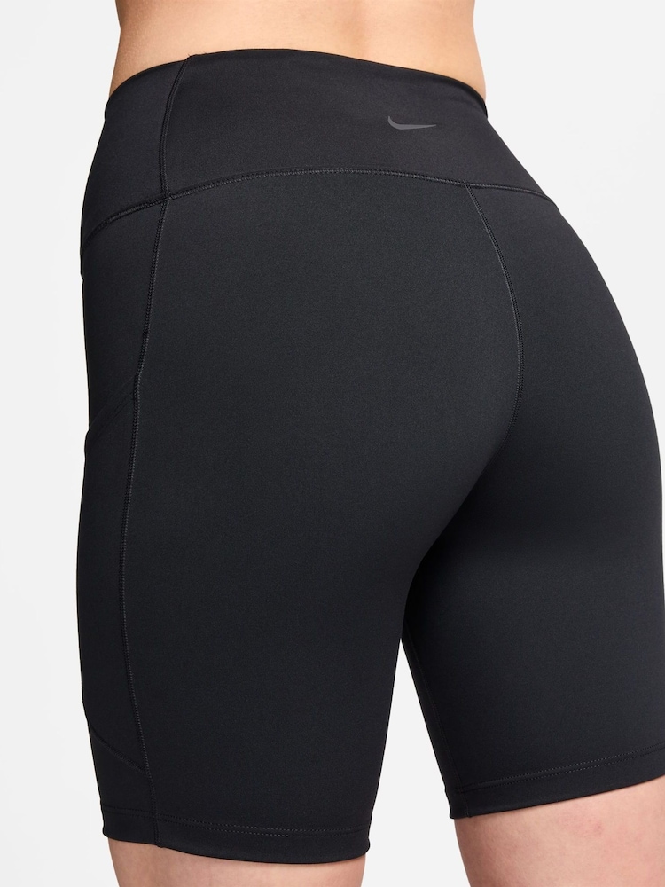 Nike Black One High-Waisted Cycling Shorts With Pockets - Image 5 of 9