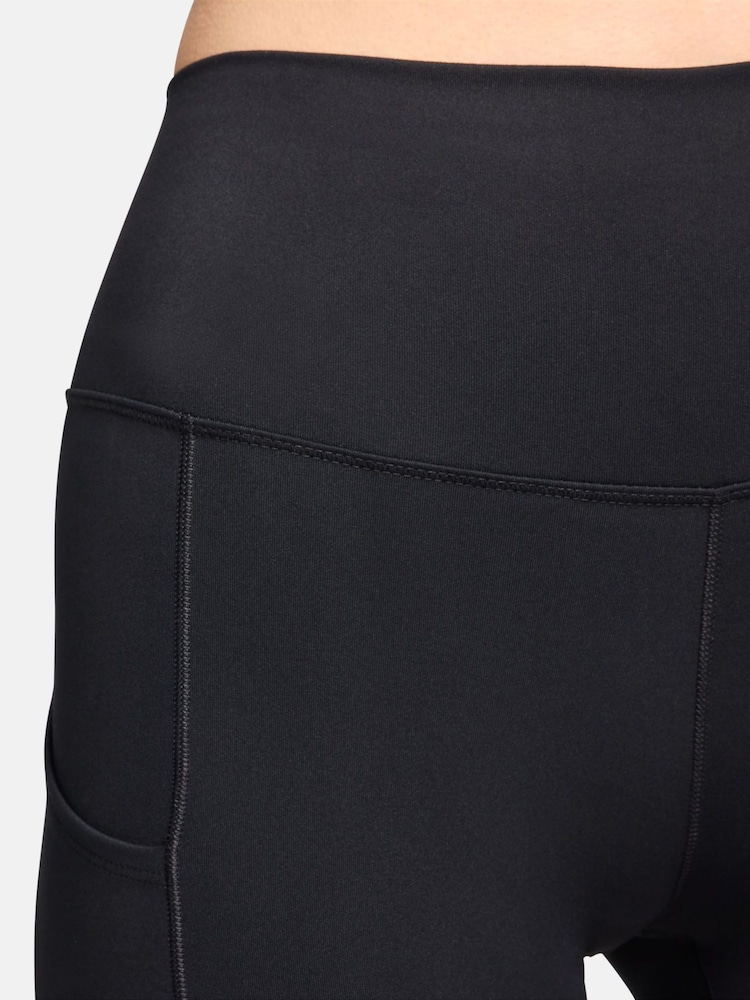 Nike Black One High-Waisted Cycling Shorts With Pockets - Image 7 of 9
