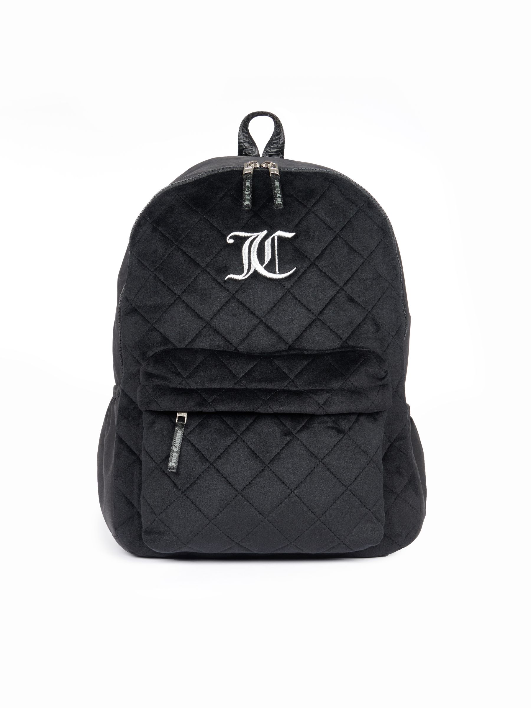 Buy Juicy Couture Black Girls Quilted Velour Backpack from