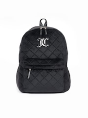 Juicy Couture Black Girls Quilted Velour Backpack - Image 1 of 10