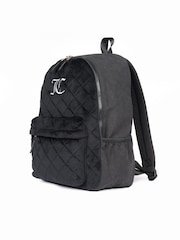 Juicy Couture Black Girls Quilted Velour Backpack - Image 4 of 10