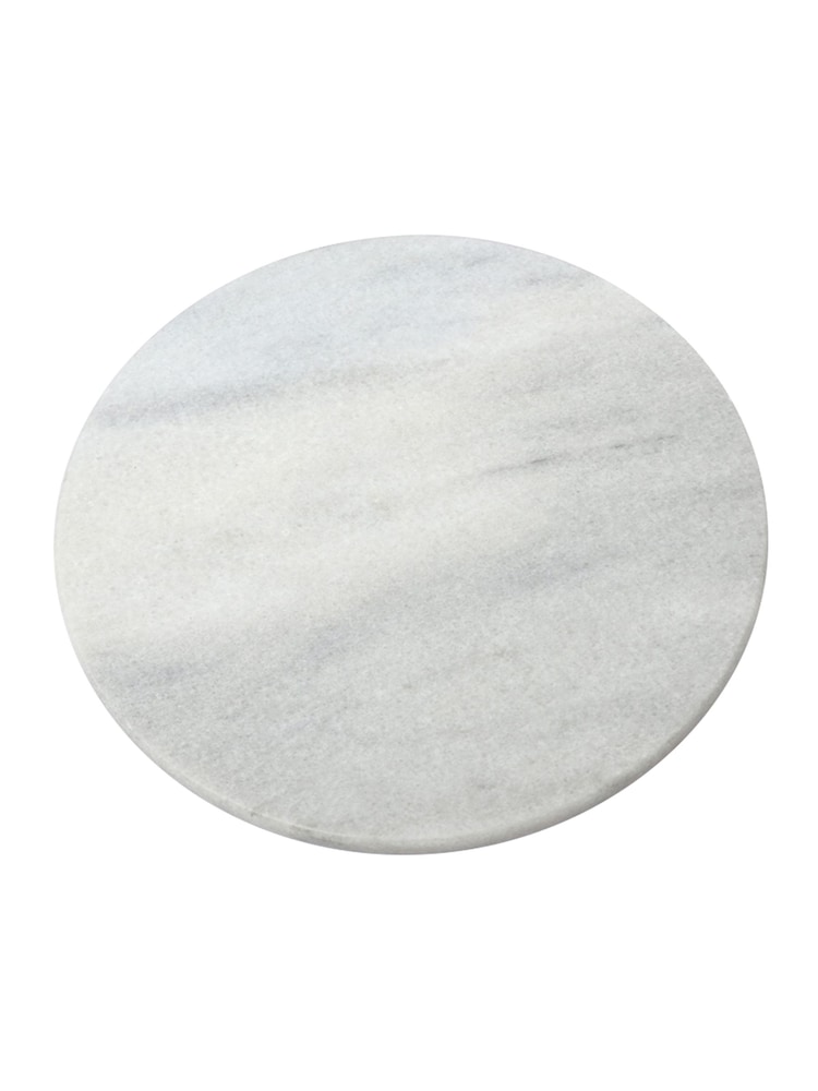 Interiors by Premier White Marble Lazy Susan - Image 1 of 5 Interiors by Premier White Marble Lazy Susan - Image 1 of 5