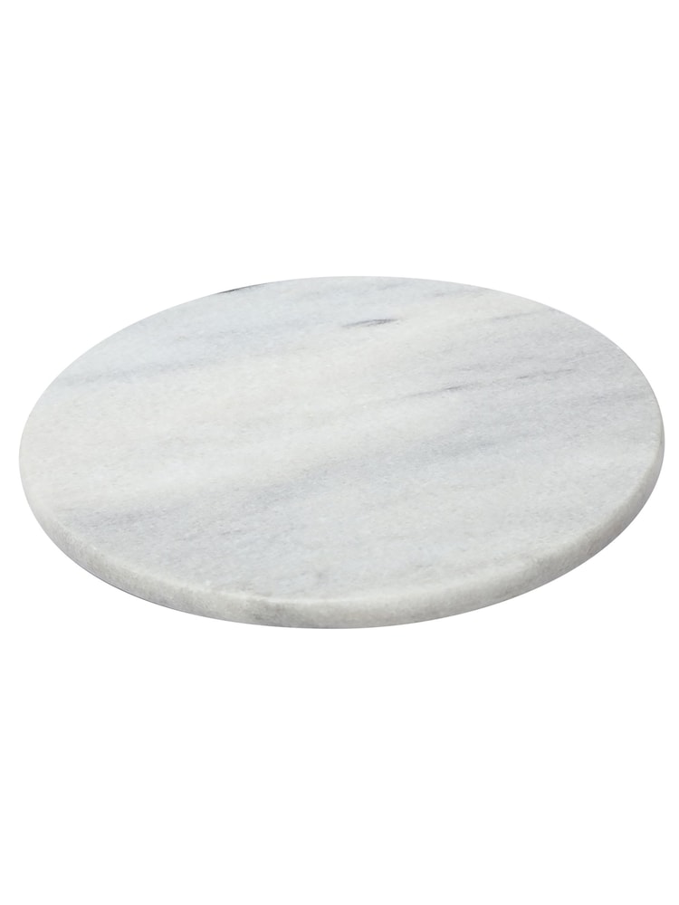 Interiors by Premier White Marble Lazy Susan - Image 2 of 5