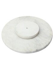 Interiors by Premier White Marble Lazy Susan - Image 3 of 5