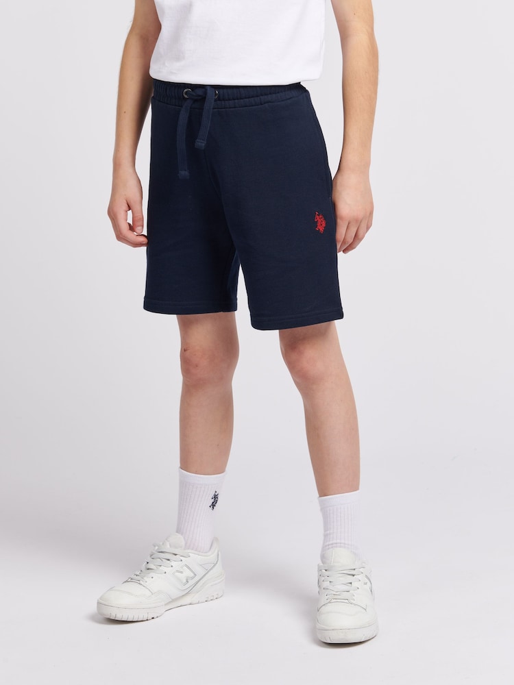 Azul oscuro - U.S. Polo Assn. Boys 100% Cotton Double Horsemen Sweat Shorts - Imagen 1 de 7
