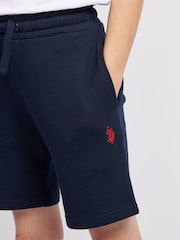 Azul oscuro - U.S. Polo Assn. Boys 100% Cotton Double Horsemen Sweat Shorts - Imagen 2 de 7