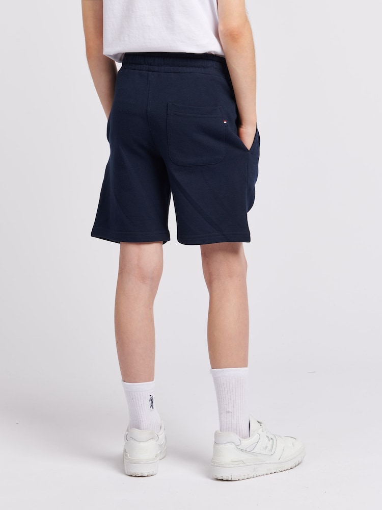 U.S. Polo Assn. Blue Dark Boys 100% Cotton Double Horsemen Sweat Shorts - Image 4 of 7