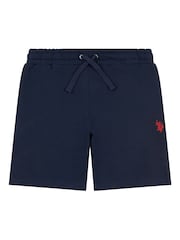Azul oscuro - U.S. Polo Assn. Boys 100% Cotton Double Horsemen Sweat Shorts - Imagen 5 de 7