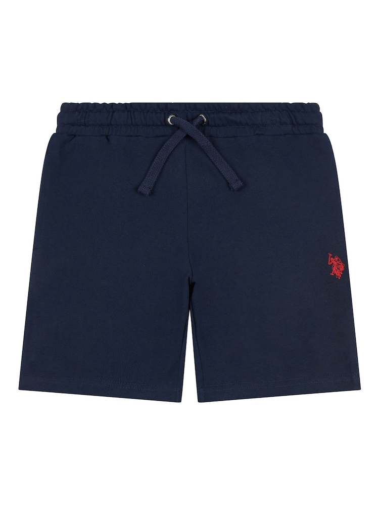 U.S. Polo Assn. Blue Dark Boys 100% Cotton Double Horsemen Sweat Shorts - Image 5 of 7
