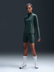 Nike Dark Green Dri-FIT Pacer Half Zip Running Top - Image 1 of 5